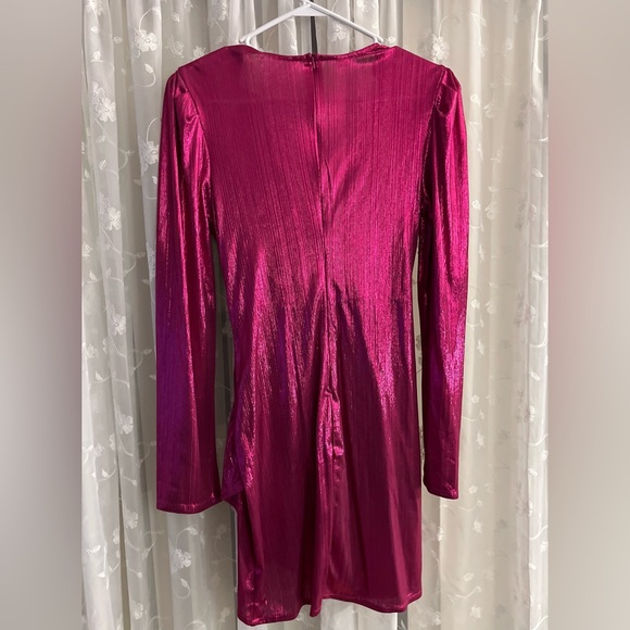 💥4/$20 BUNDLE. Sparkly Pink Long Sleeve Dress. Womens/Juniors Small. - Picture 3 of 6
